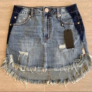 One Teaspoon 2020 Mini High Waist Denim Skirt